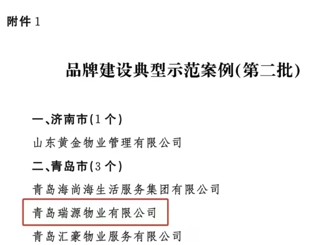 喜報！智慧物業(yè)事業(yè)部兩物業(yè)公司榮登山東省住建廳“1266”品牌建設榜